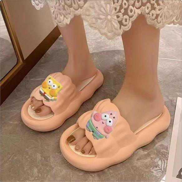 Dép bánh mì hình SpongeBob SquarePants 3CM, chất liệu EVA - Phong cách dễ thương không thể bỏ qua!