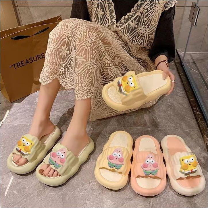 Dép bánh mì hình SpongeBob SquarePants 3CM, chất liệu EVA - Phong cách dễ thương không thể bỏ qua!