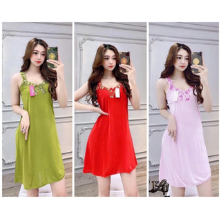 Đầm Nữ Đầm Thun Lạnh Dây Bản Mặc Nhà Hàng Công Ty Thiết Kế Cao Cấp