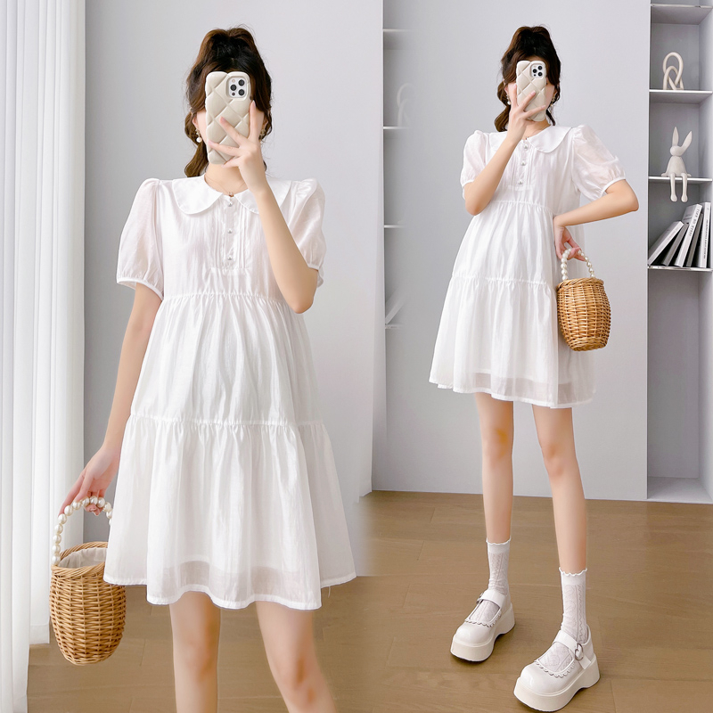 Đầm váy babydoll tay phồng, cổ tiểu thư váy giấu bụng dễ mặc có bigsize
