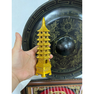 Tháp văn xương 7 tầng bằng đồng vàng cỡ trung