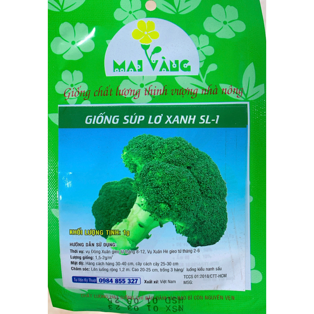 Hạt Giống Súp Lơ Xanh Nhật Bản Bravo -  - Gói 1Gr