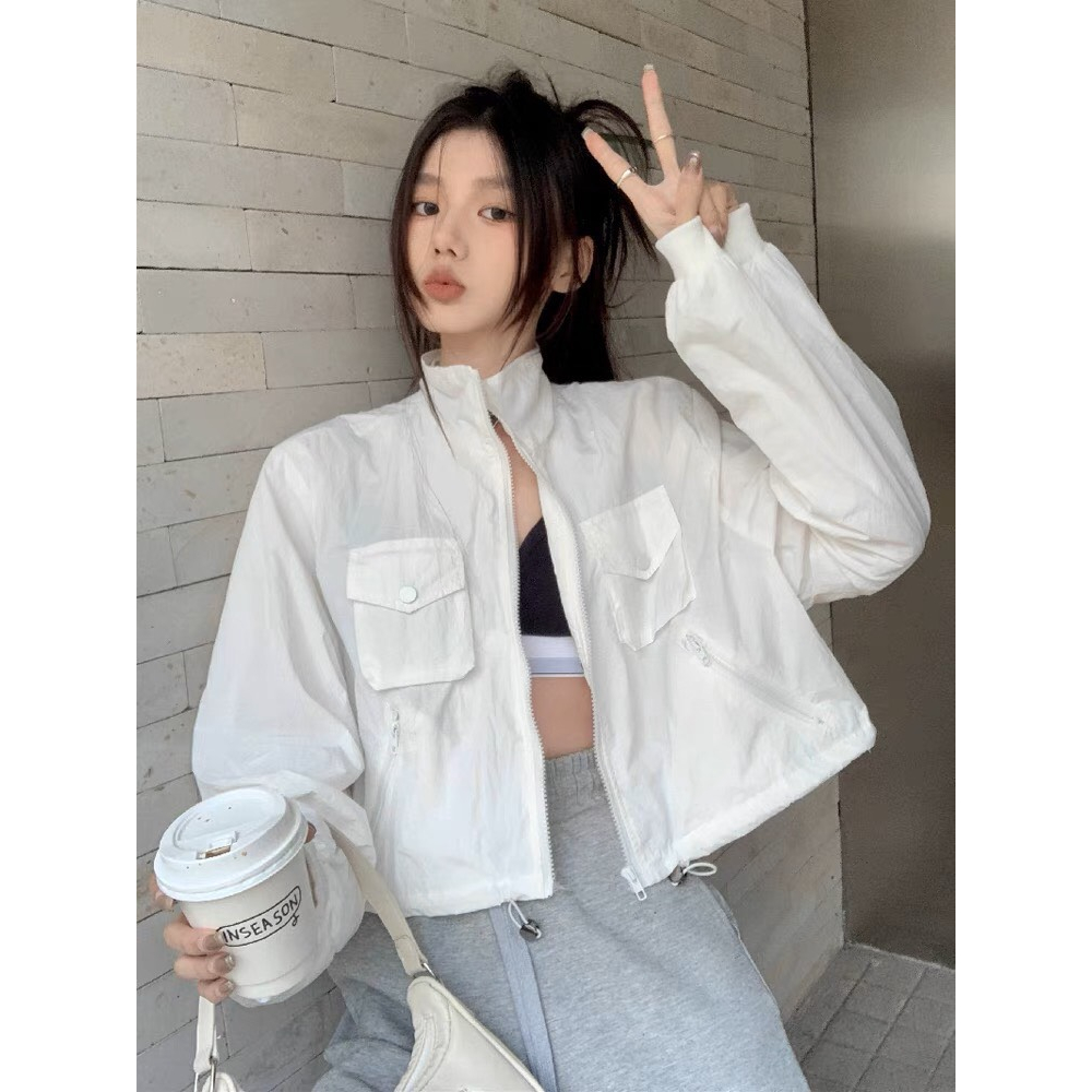 Áo khoác dù hình thêu  Unisex Ulzzang 2 lớp phối màu 2 size Nam Nữ , hàng chuẩn from GZ1221