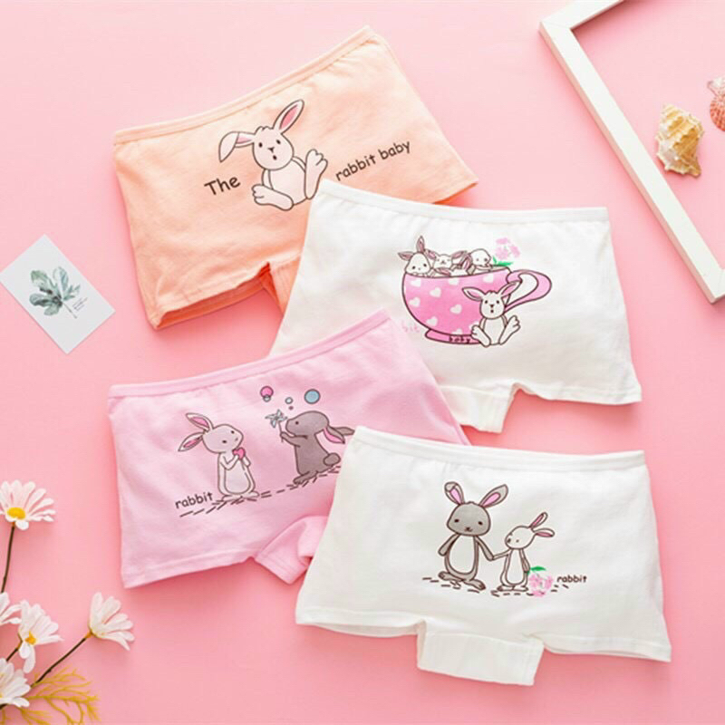 Quần chíp đùi cho bé gái  quần lót cho bé gái, chất cotton kháng khuẩn, hình màu sắc đẹp Q22