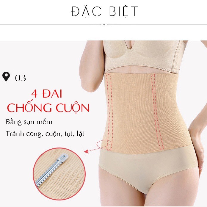 Đai nịt bụng sau sinh, đai xoá bụng faso chống cuộn định hình eo