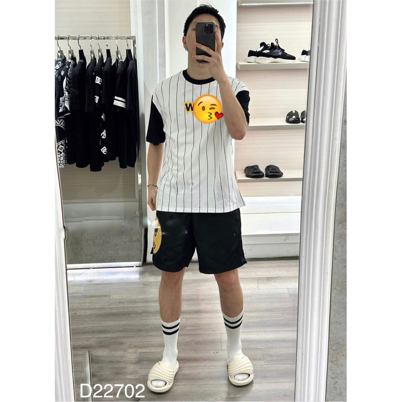 Bộ Cộc Nam Hình Mặt Cười Kẻ Sọc Siêu Đẹp - Bộ Hè Nam Hàng Cao Cấp Phong Cách Cháy Phố 2023