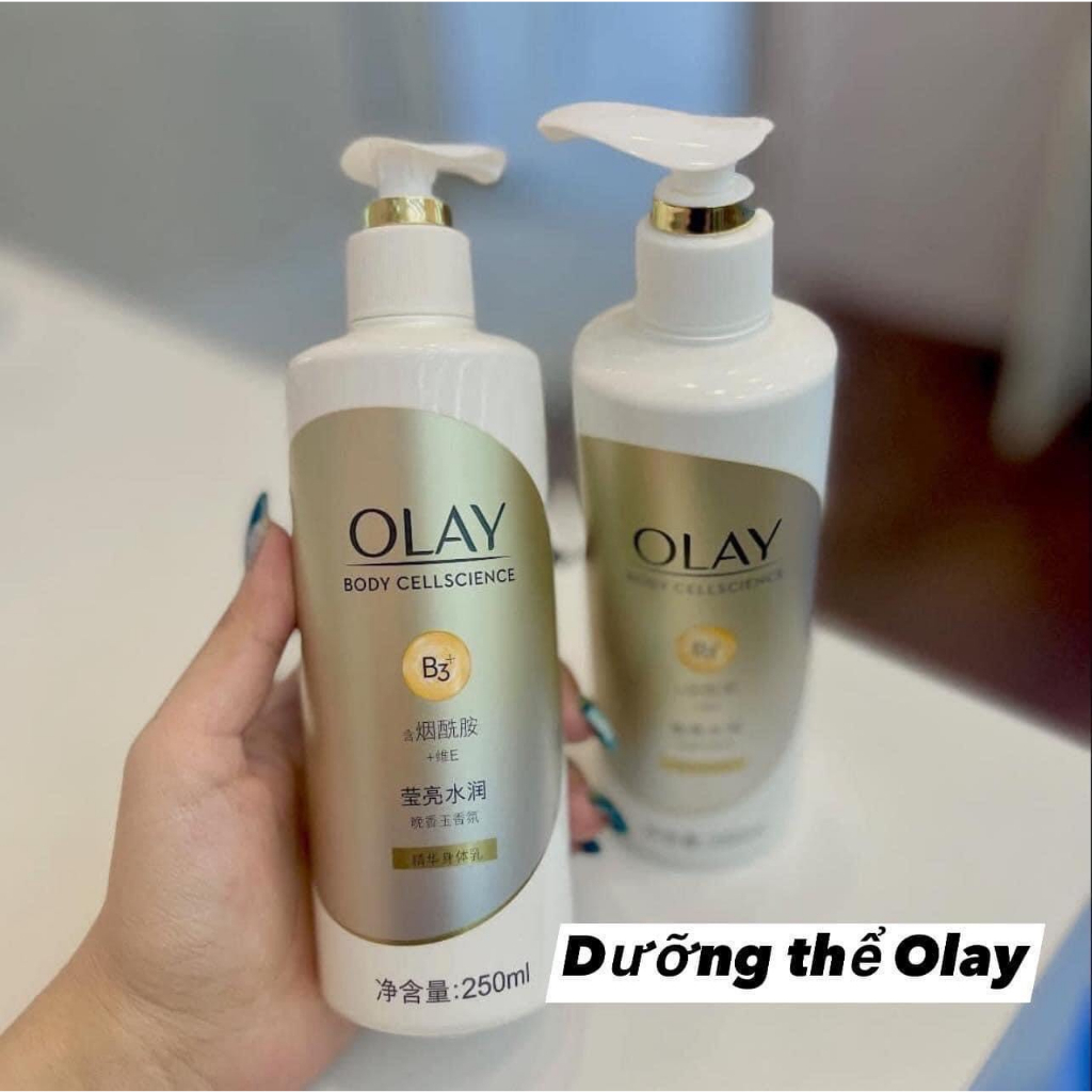 Dưỡng Thể OLAY Body Cellscience B3+ Vitamin E Siêu Trắng Da 250ML