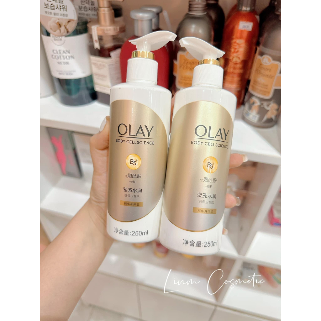 Dưỡng Thể OLAY Body Cellscience B3+ Vitamin E Siêu Trắng Da 250ML