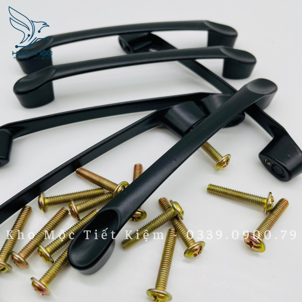 Tay nắm tủ đen dài hợp kim 96mm TN89090