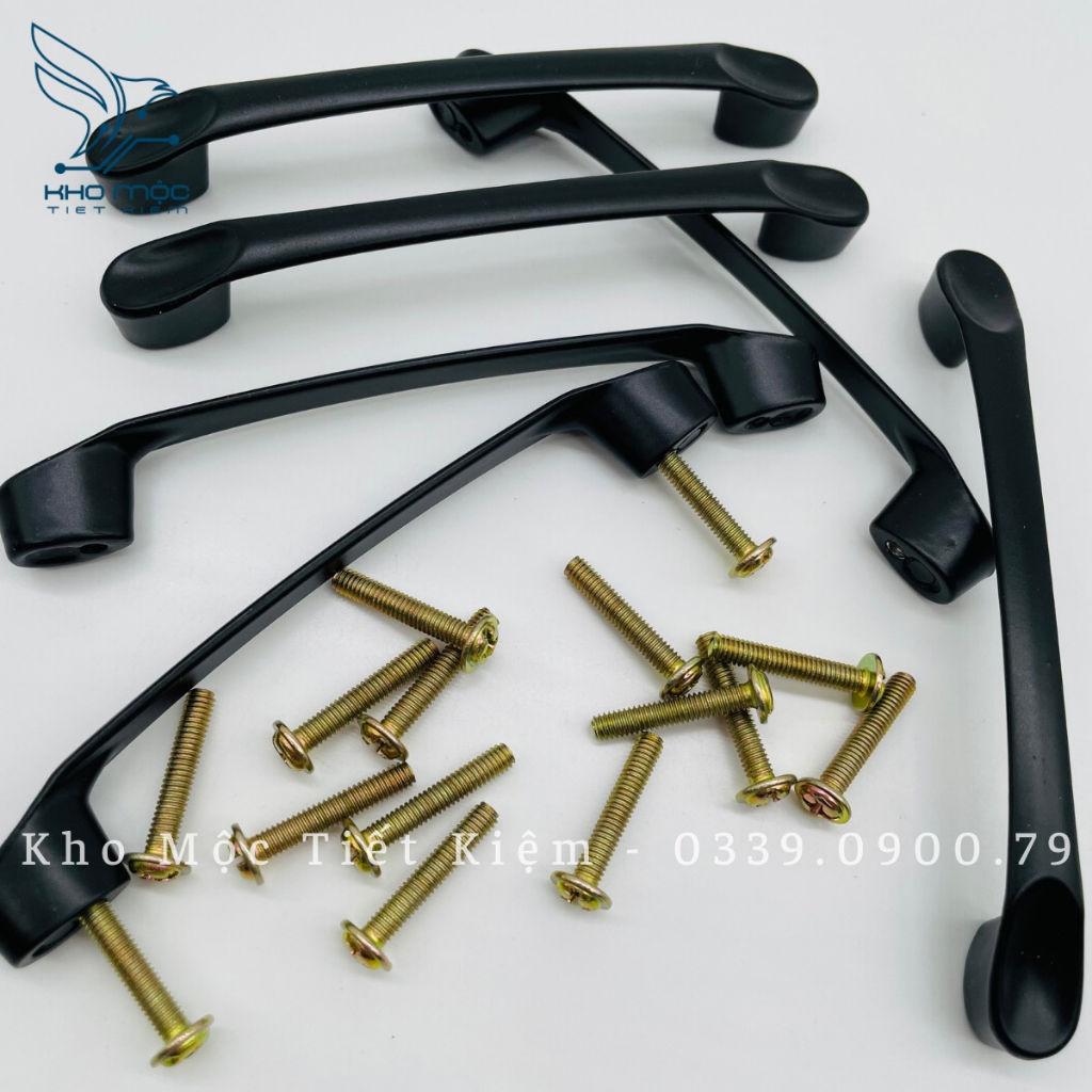Tay nắm tủ đen dài hợp kim 96mm TN89090