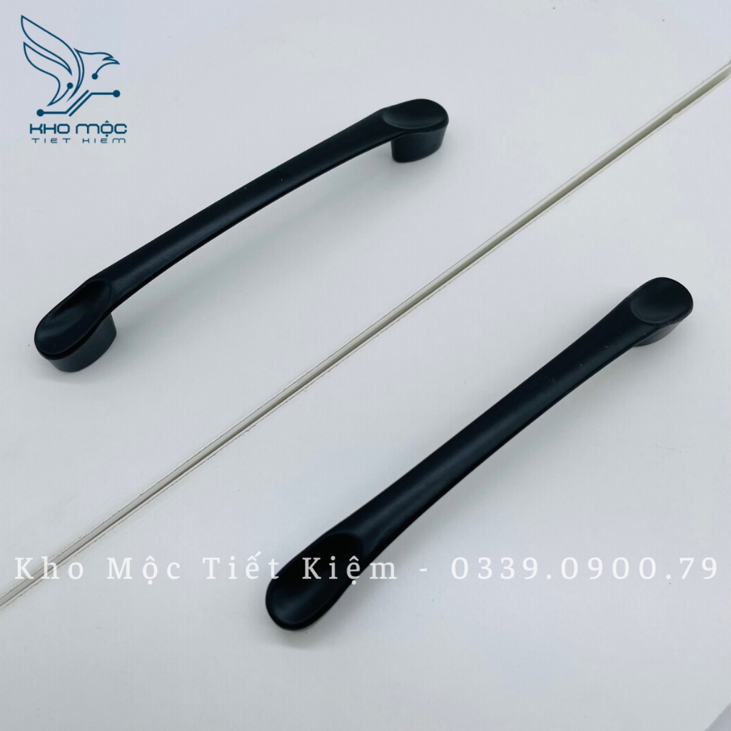 Tay nắm tủ đen dài hợp kim 96mm TN89090