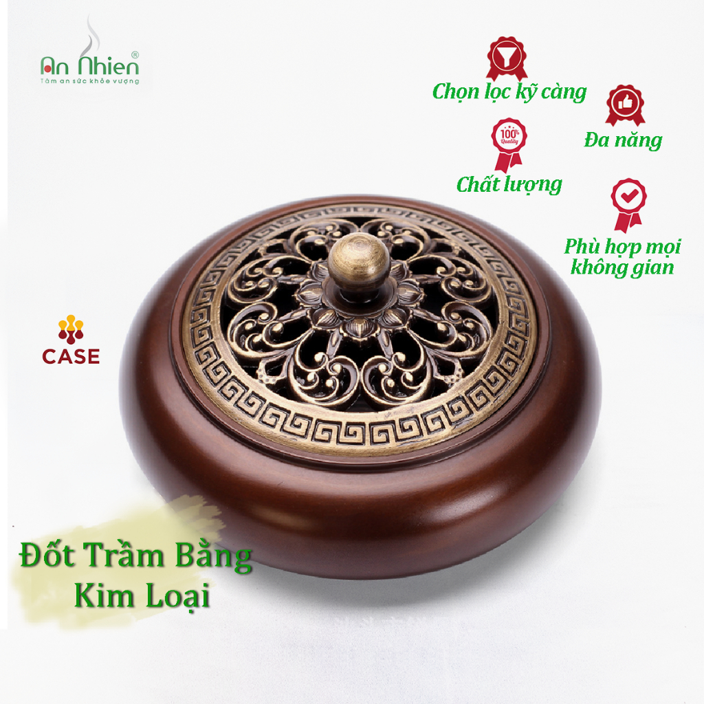 ⚡⚡Tặng hồ lô đồng trị giá 25K⚡⚡Lư đốt trầm chất liệu đồng nguyên khối- Đẹp, độc, lạ dùng cho tất cả các loại trầm