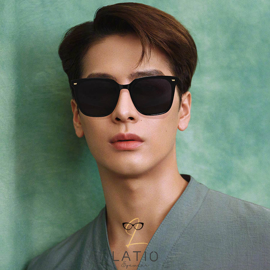Kính râm Nam Nữ, kính mát nam nữ kính thời trang hè LATIO Chống UV400 nhiều màu họa tiết dinh tán vàng nổi bật - KM78
