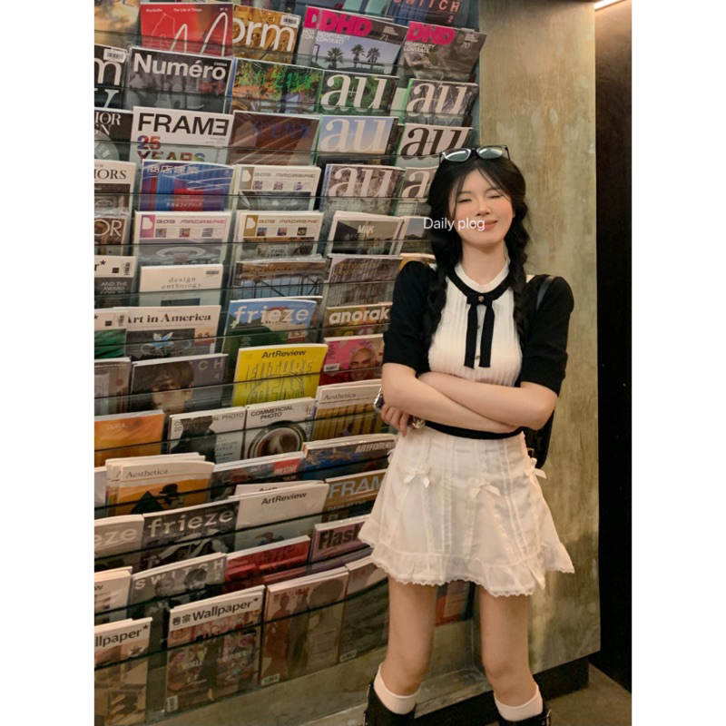 Áo Len Diệt Kim Đính Nơ