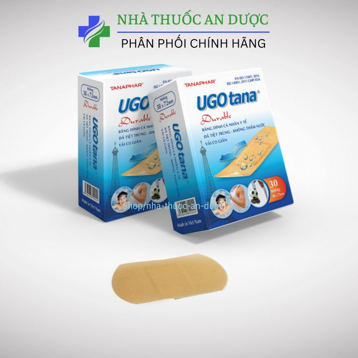 Băng dính cá nhân y tế chống thấm nước UGO TANA – Hộp 30 miếng to