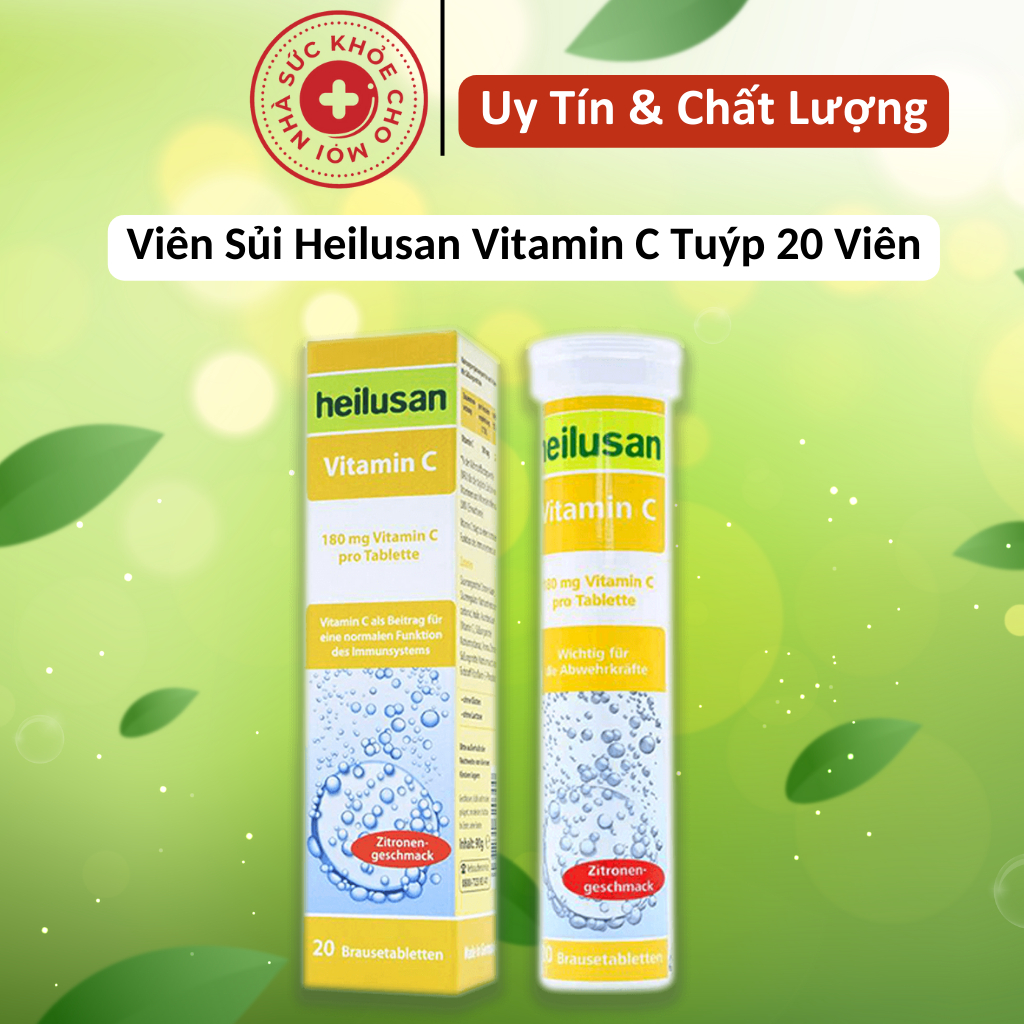 Viên Sủi Heilusan Vitamin C Của Đức.Tăng Đề Kháng.Phục Hồi Sức Khỏe Sau Ốm.Tuýp 20 Viên
