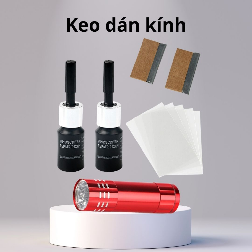 Keo dán kính ô tô sửa chữa vết nứt kính cửa sổ xe hơi Keo dán gắn kính ô tô bị vỡ phục hồi chuyên dụng
