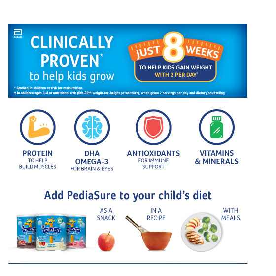 ❤️ [Quận 3] [Date T4/2024] Sữa Bột Pediasure Dâu Grow Gain DHA 400g Mỹ Chuẩn xịn tăng chiều cao cân nặng