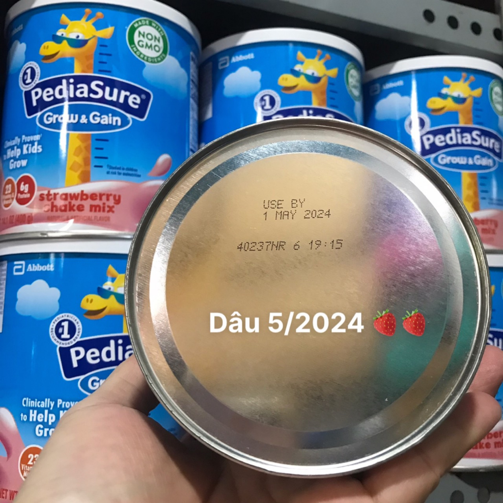 ❤️ [Quận 3] [Date T4/2024] Sữa Bột Pediasure Dâu Grow Gain DHA 400g Mỹ Chuẩn xịn tăng chiều cao cân nặng