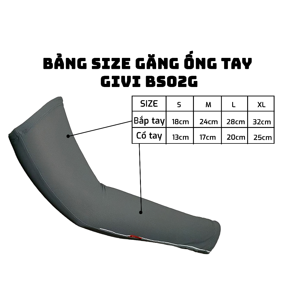 ỐNG TAY CHỐNG NẮNG GIVI BS02DG