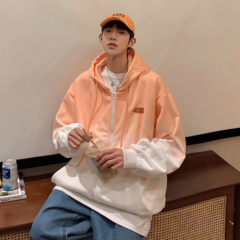 Áo Khoác nam Hoodie Zip Bóng Chày Jacket Thu Đông Nam Nữ Form Rộng Unisex Gradient Phong Cách Đường Phố Hàn Quốc Cá Tính