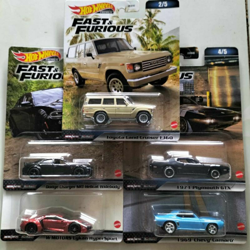 Hot wheels 2023 Fast & furious set of 5 land cruiser lykan