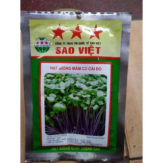 HẠT RAU MẦM CỦ CẢI ĐỎ GÓI 50GR