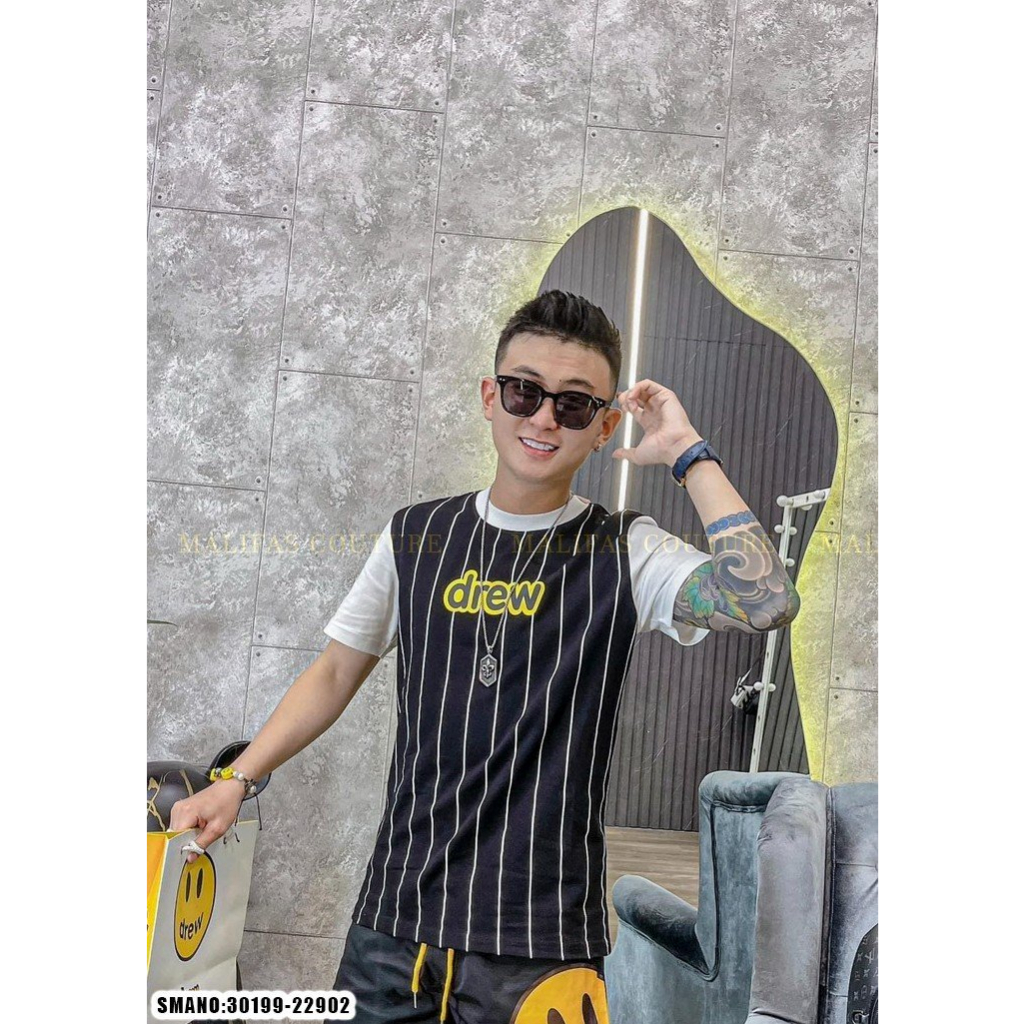 Bộ Cộc Nam Hình Mặt Cười Kẻ Sọc Siêu Đẹp - Bộ Hè Nam Hàng Cao Cấp Phong Cách Cháy Phố 2023