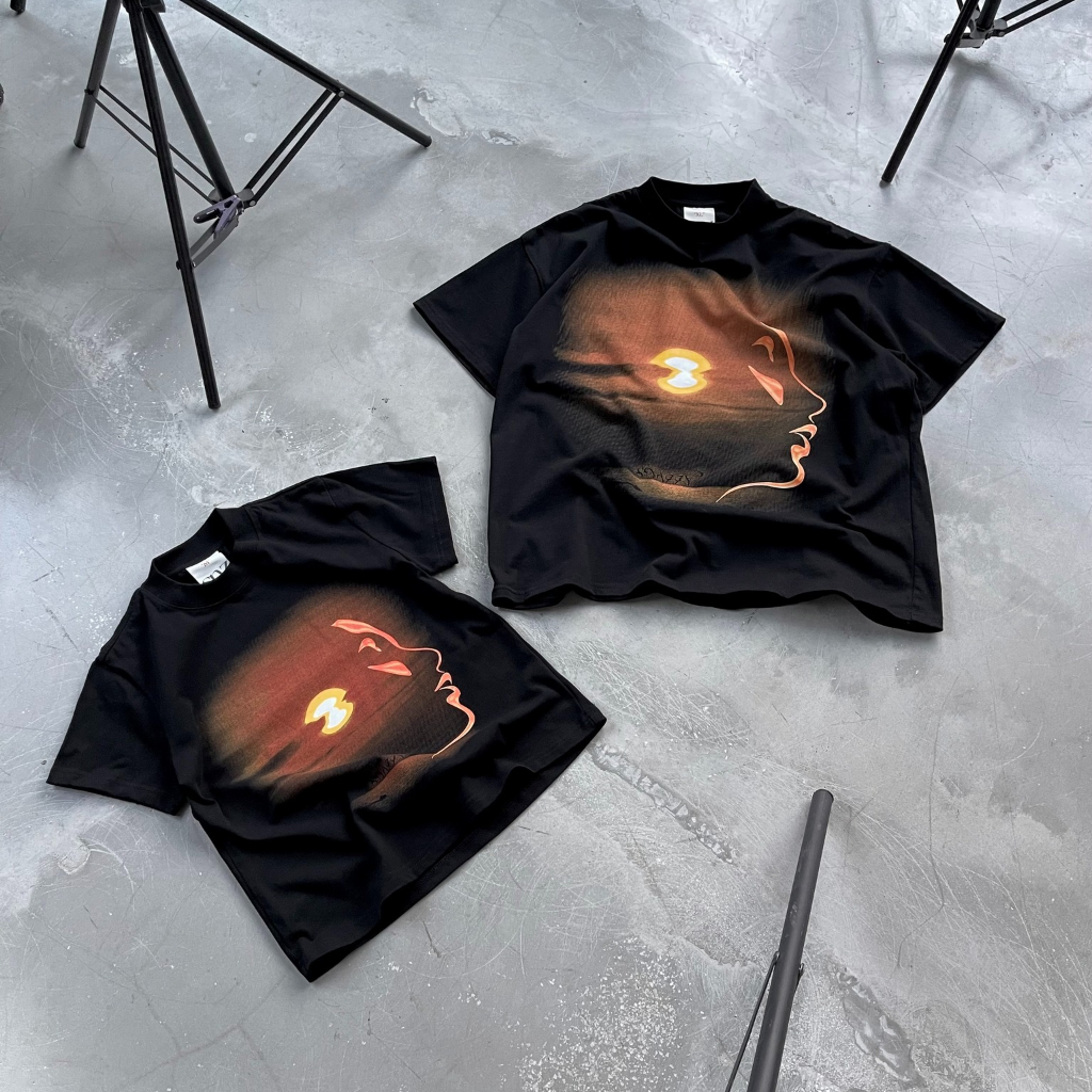 Áo Thun Boxy SNAZZY Unisex Nam Nữ Chất Liệu Cotton Chính Hãng - SUNSET