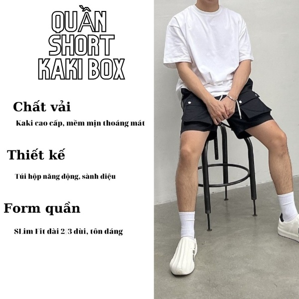Quần Short Nam Kaki Túi Hộp SUNDEE Fashion From Dáng Năng Động Hàn Quốc