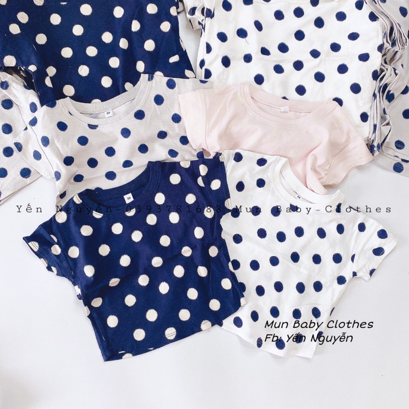 Áo thun cộc tay chất cotton xuất dư cho bé trai và bé gái