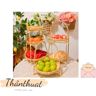 Mẹt tre tầng, mẹt tre 1,2,3 tầng đựng đồ decor trang trí chụp ảnh