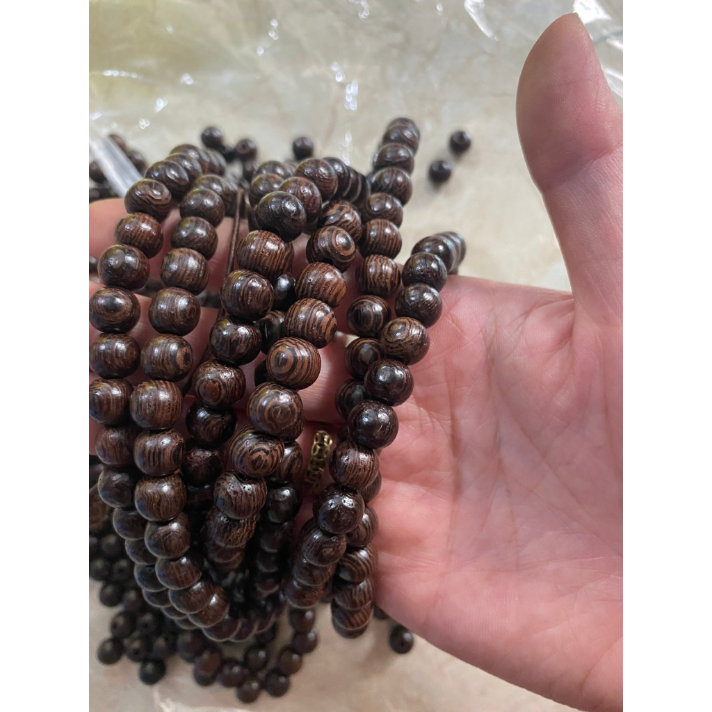 Tràng hạt 8mm gỗ mun đuôi công