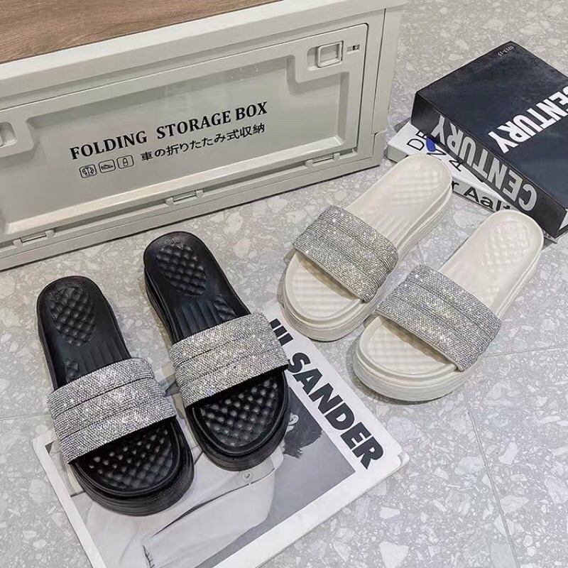 Dép Quai Ngang Đá Cao 5p Hàng Qc Chất Đẹp