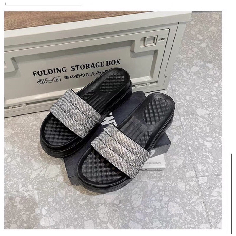 Dép Quai Ngang Đá Cao 5p Hàng Qc Chất Đẹp