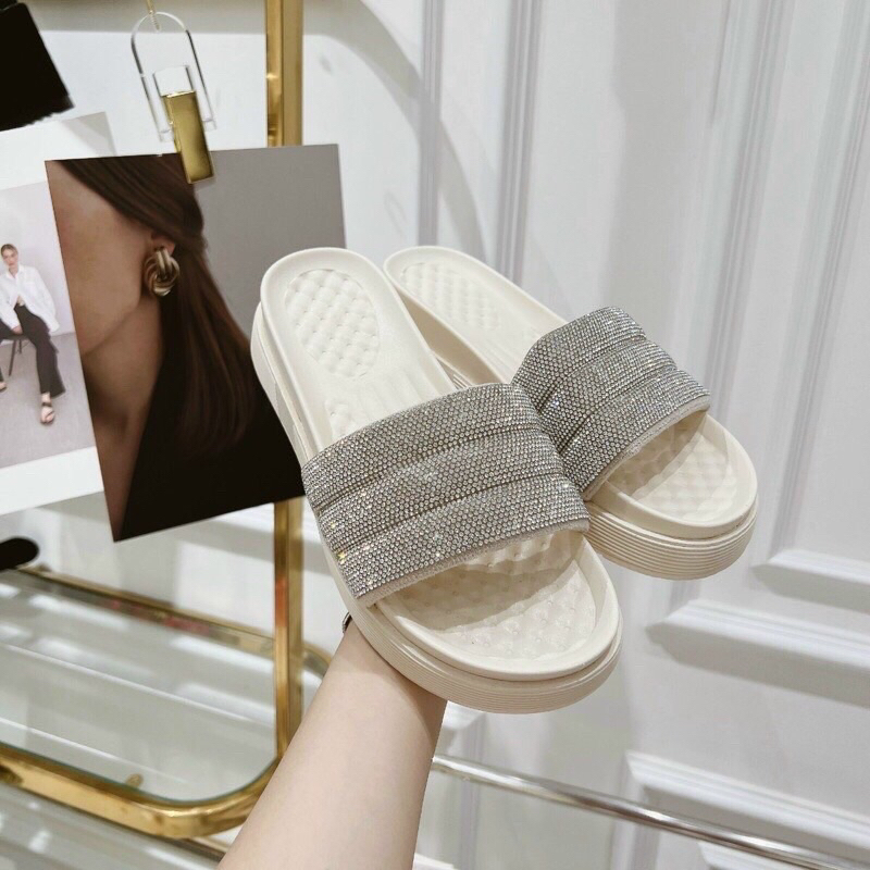 Dép Quai Ngang Đá Cao 5p Hàng Qc Chất Đẹp