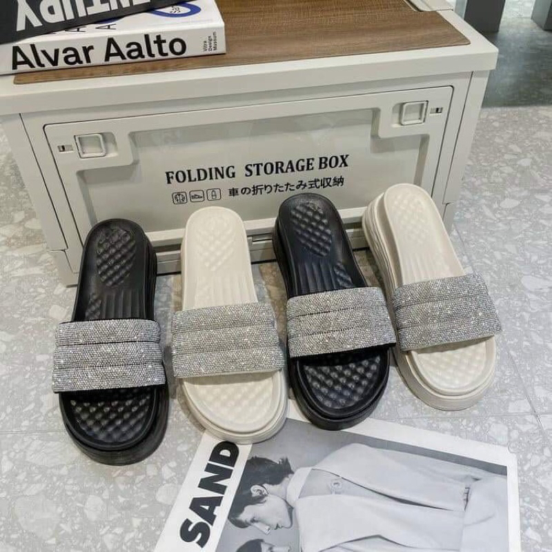 Dép Quai Ngang Đá Cao 5p Hàng Qc Chất Đẹp