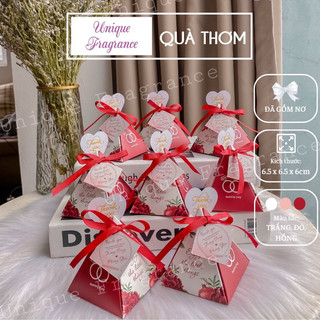 Hộp quà tặng tam giác kèm tag trái tim thank you - 50 hộp quà - hộp quà gift box, hộp đựng quà mini - UNIQUE FRAGRANCE