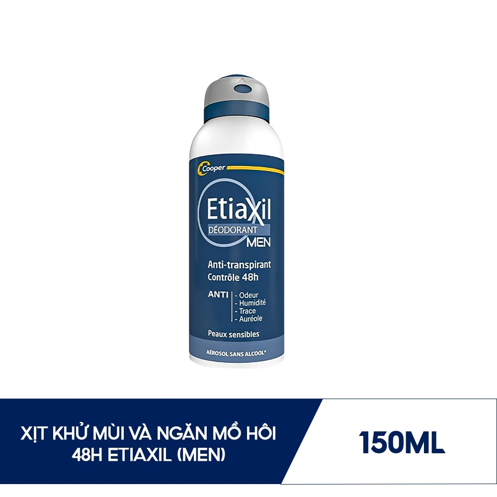 Xịt Khử Mùi Ngăn Mồ Hôi 48H Etiaxil Men 150ml