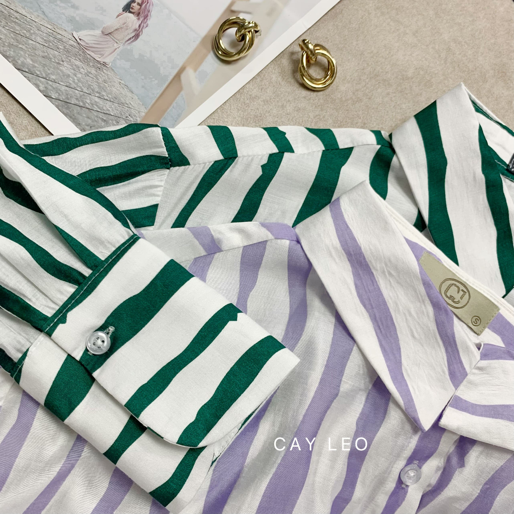 Áo sơ mi đũi sọc Cây Leo Design dễ phối đồ Min6315 Min6316