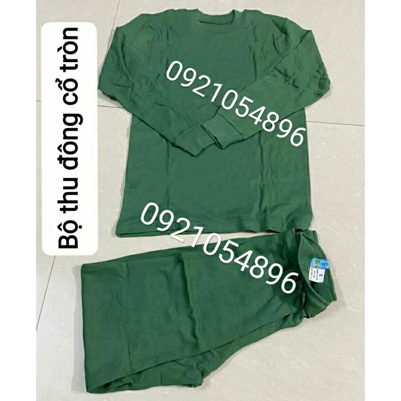 Bộ quần áo thun thu đông nam cổ tròn