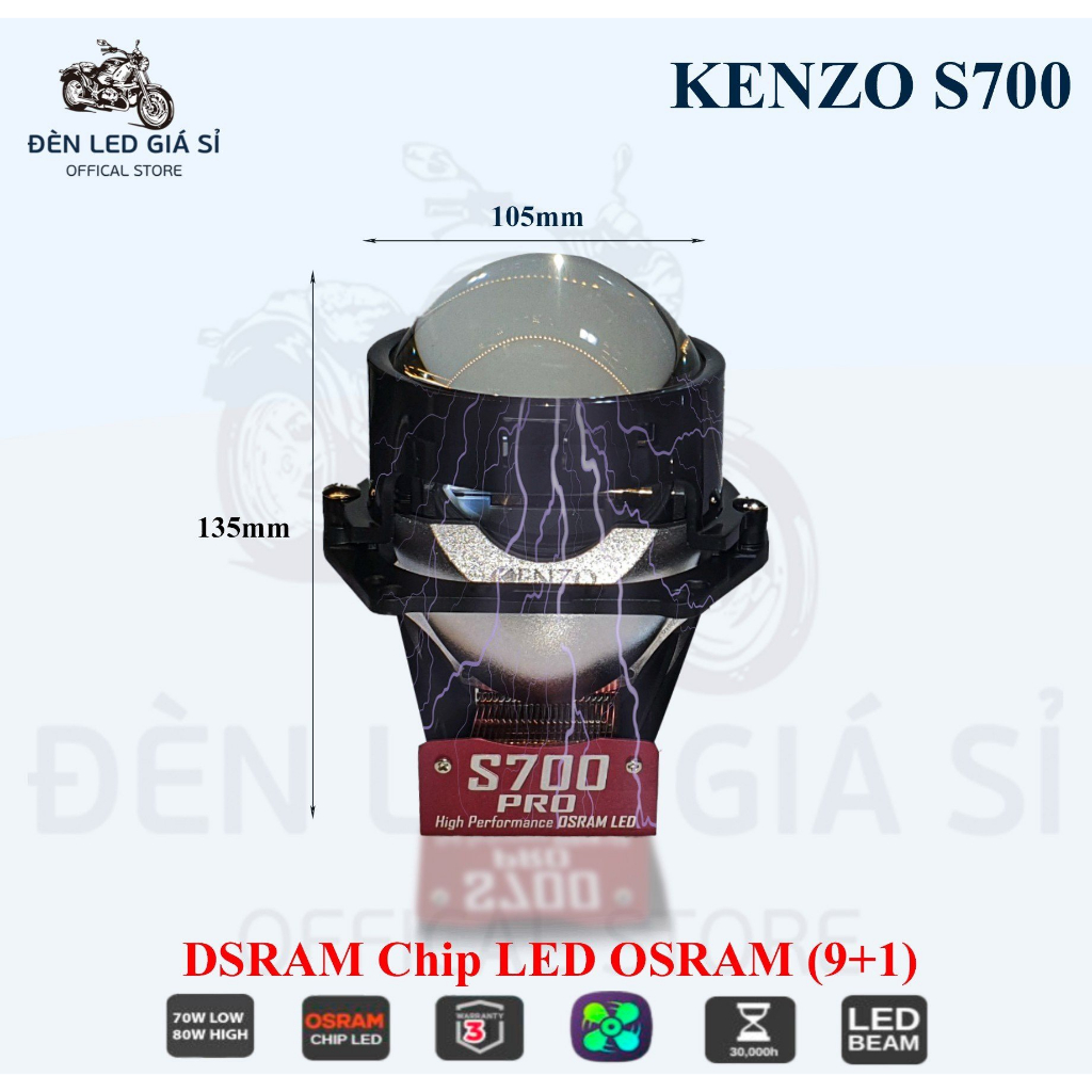 BI LED HIỆU SUẤT CAO KENZO S700 Pro