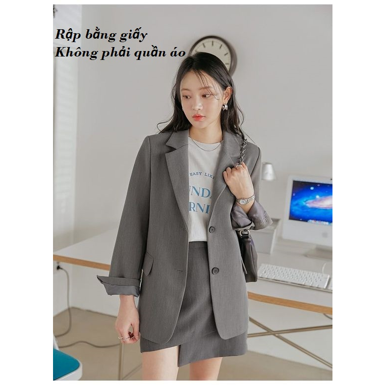 Rập giấy A3 cắt sẵn mã M0027 - rập giấy mẫu áo blazer 2 lớp (bản vẽ)