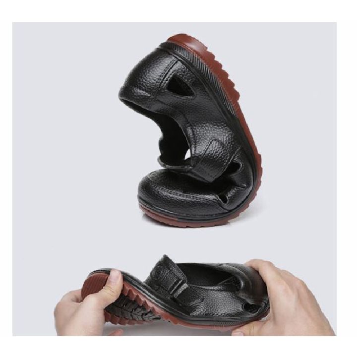 Giày cao su đi mưa vân da cao cấp