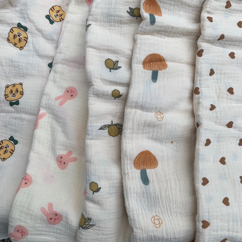 Chăn Xô Muslin - Khăn Tắm Đa Năng Phong Cách Hàn Quốc Cho Bé Từ Sơ Sinh KT 110*110cm