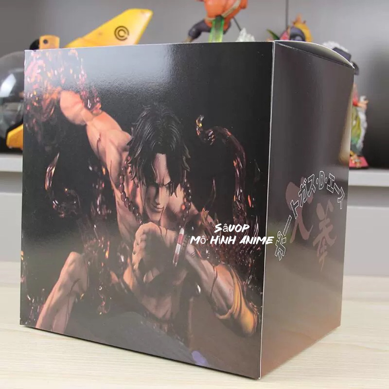 Mô hình Ace nắm đấm lửa rướm máu sau trận chiến Cao 18cm tặng kèm dây LED