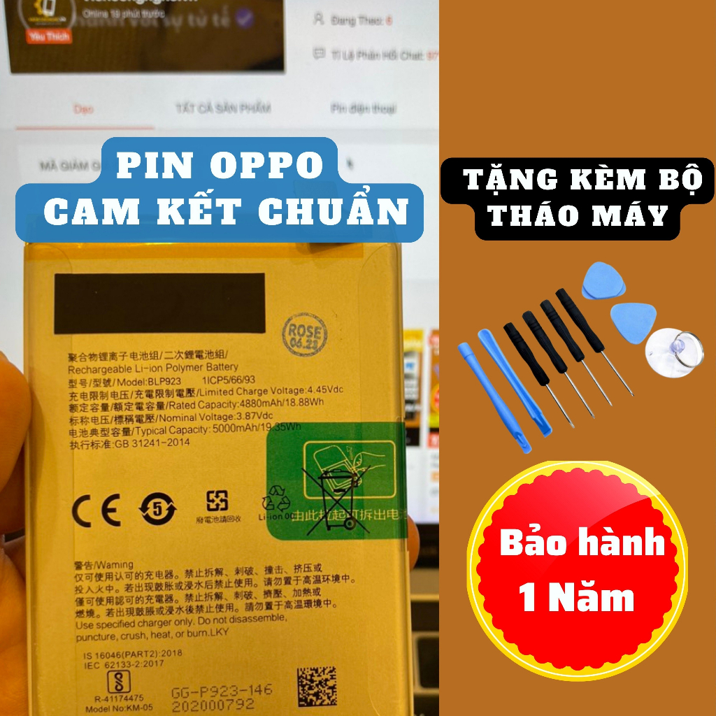 Pin chuẩn OPPO A33/A37/A39/A5/A53/A59/A71/A73/A83/A76/F1/F3/F7/F9