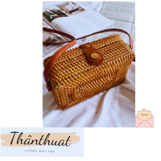 Túi xách bằng mây đi biển phong cách vitage, mây tre đan