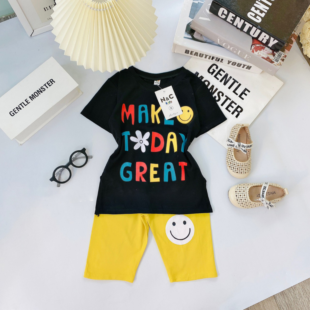 Đồ bộ bé gái quần đùi 3 Màu có size đại mát mẻ mùa hè