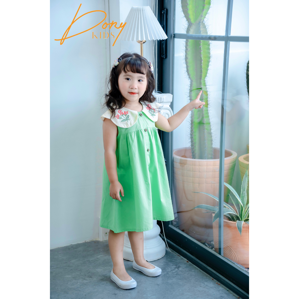 Váy cho bé gái 8kg đến 40kg YOYOKIDS, chất liệu cotton cao cấp kiểu dáng babydoll thoải mái cho bé vui chơi cafe